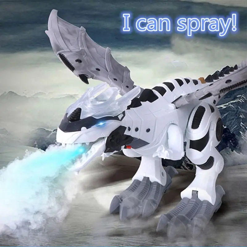 

Amazing Spray Electric Dinosaur Toy Walking Spray LED Light Up Sound Dinosaur Toy Dinosaur Robot Model Boy Birthday Christmas Gi
