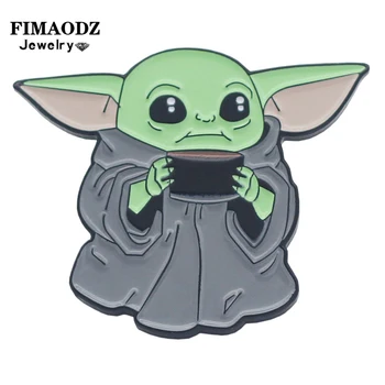 

Yoda Figure Enamel Pins Movie Alien Star Wars Brooch Lapel Pin Gift For Friends