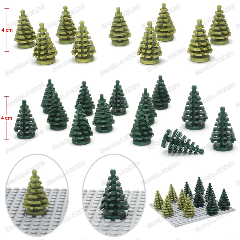 

City Christmas Tree Building Blocks Decoration Accessories Set Diy Figures Street View Forest Christmas Model Moc Child Gift Toy