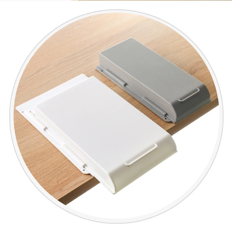 Office Organizer Self Stick Pencil Tray Desk Table Storage Drawer Box Under Desk Stand Self-adhesive Under-Drawer Storage Box