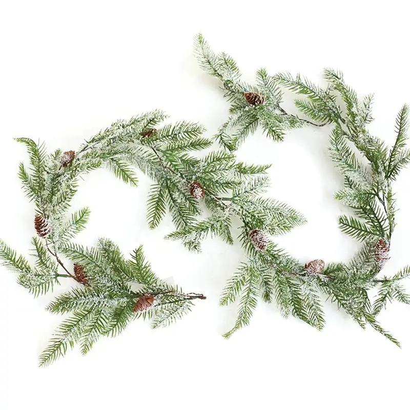 Реалистичный искусственный Рождественский Венок матовые ягоды Pinecone Рождественская домашняя Рождественская вечеринка Украшение подвесное из ротанга орнамент