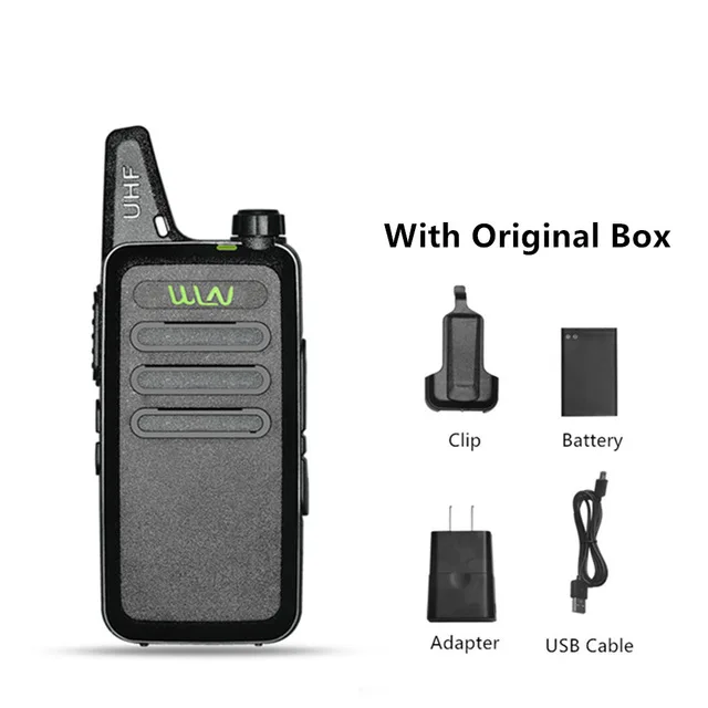 With Box Black WLN KDC1 мини-беспроводная рация ручной радиопередатчик CB радио радиопередатчик ультравысоких частот автомобильный домофон двухсторонняя радиостанция коммуникатор - Цвет: With Box Black