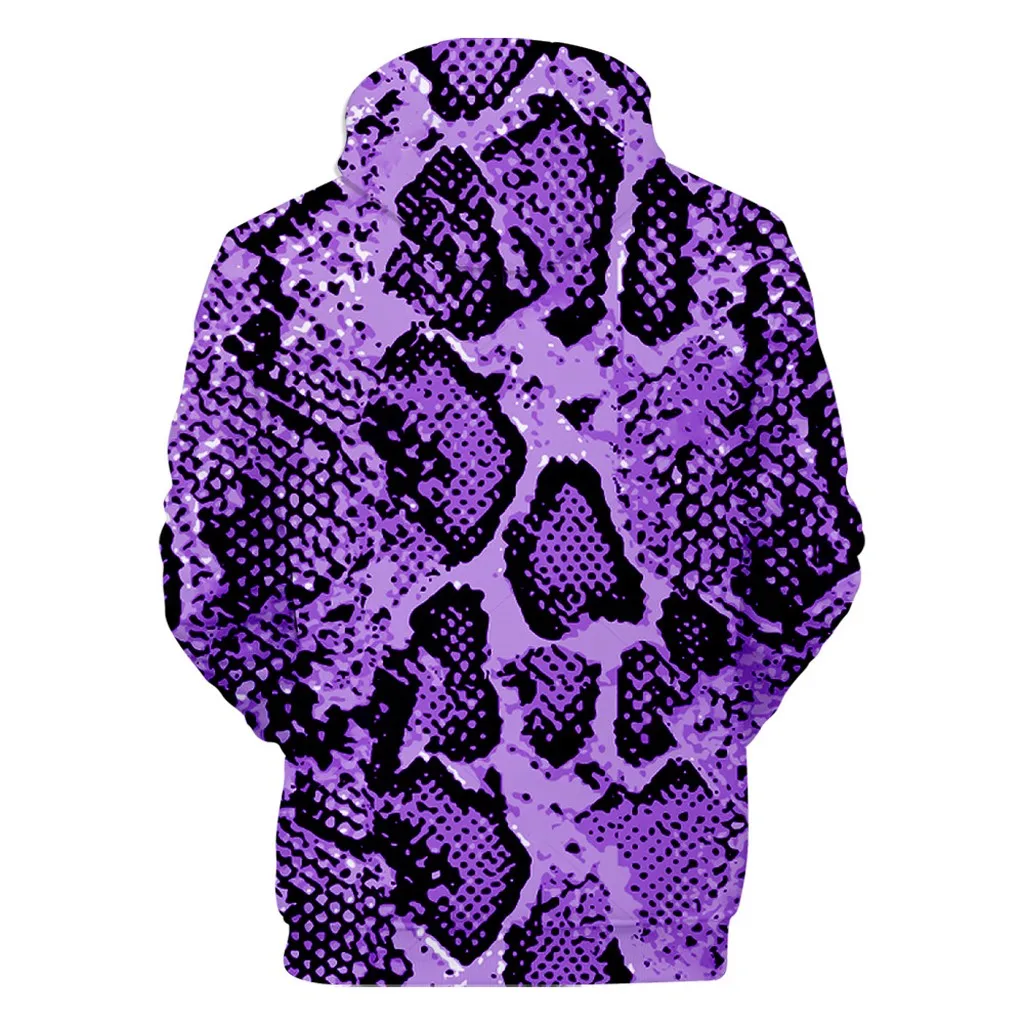 Men's Autumn Spring Fashion 3D Fur Printed Long Sleeve Hoodies Tops Sweatershirt