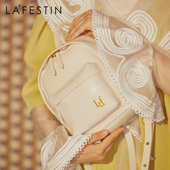 

LAFESTIN Fashion crocodile pattern backpack 2020 new ins female trend simple retro lightweight small backpack