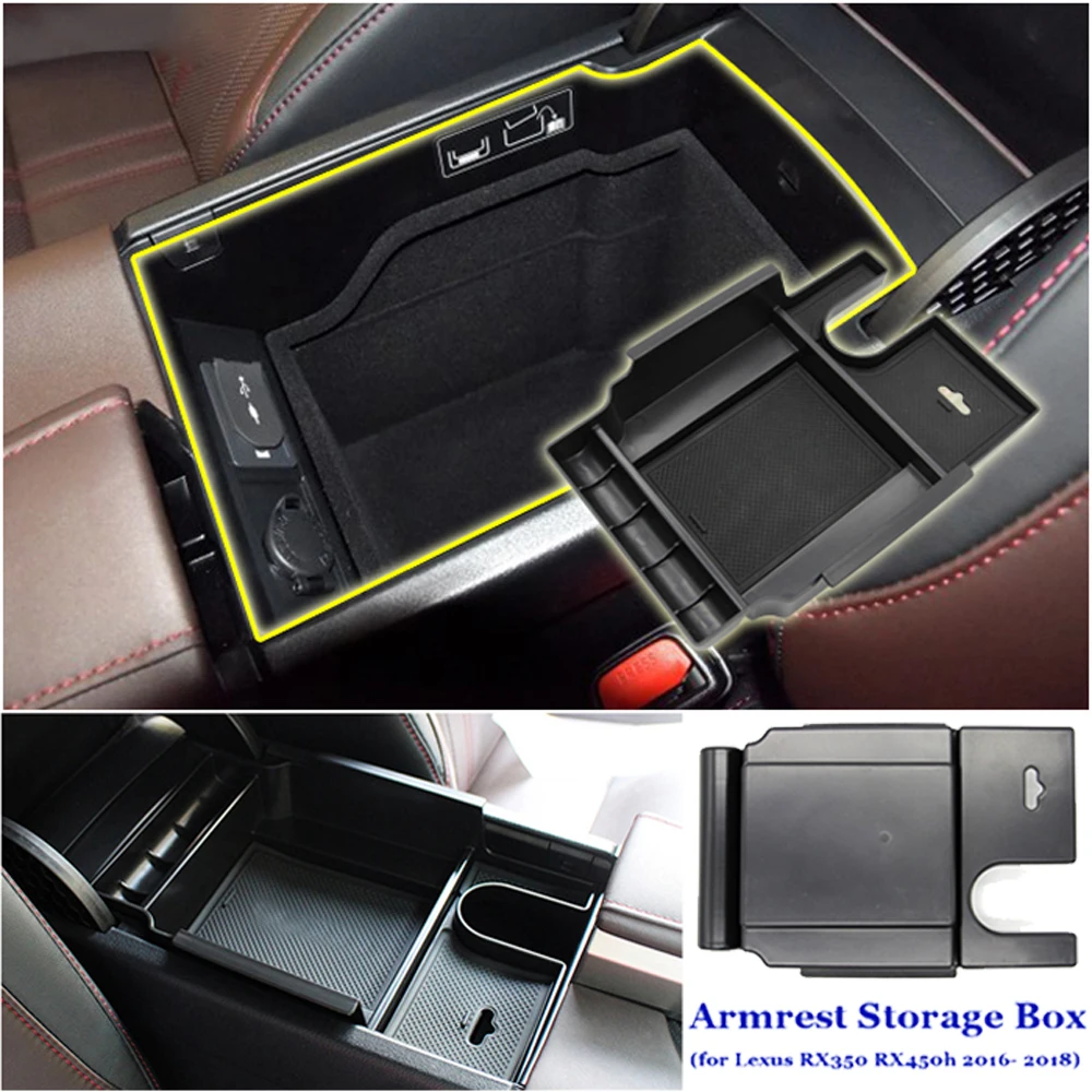 Ящик для хранения в подлокотнике автомобиля лоток для Lexus RX350 RX450h 16-18 центральной консоли