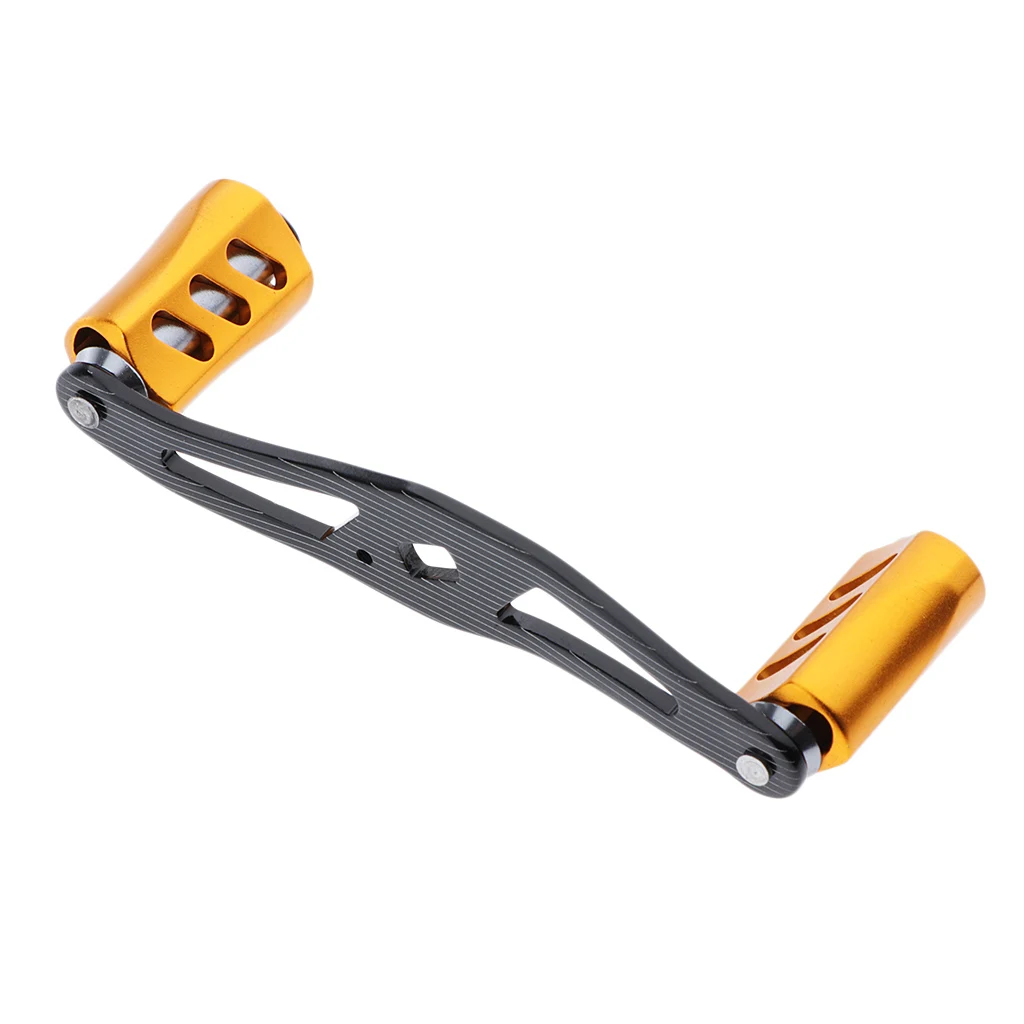 Double Handle Gold Ручка рыболовной катушки с монтажным комплектом для baitcasing барабанная катушка плот катушка одинарная/двойная ручка Аксессуары для рыбалки Замена - Цвет: Double Handle Gold