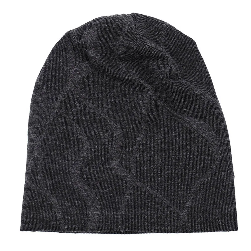 Skullies beanie для женщин Твердые темно-синие хлопковые шапки ворс внутри для холодной зимы женская теплая шапка распродажа