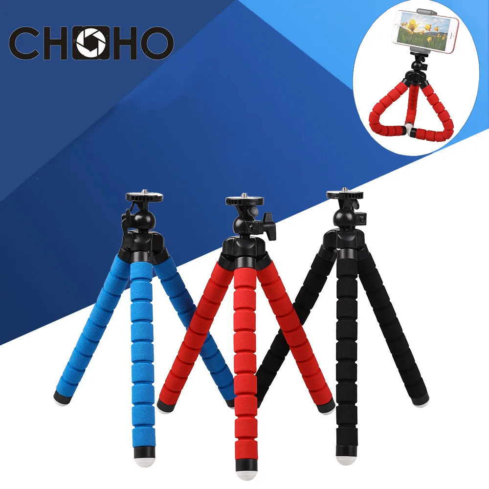 Mini Tripod light Flexible Table Stand Sponge Extendable tripode Phone Holder Vlog Selfie Stick For Camera Cellphone iPhone | Электроника