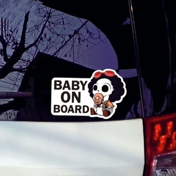 

Aliauto Caution Sign Car Sticker Skull Baby on Board Auto-styling Cartoon Fashion PVC Decal Sunscreen Cover Scratches,16cm*11cm