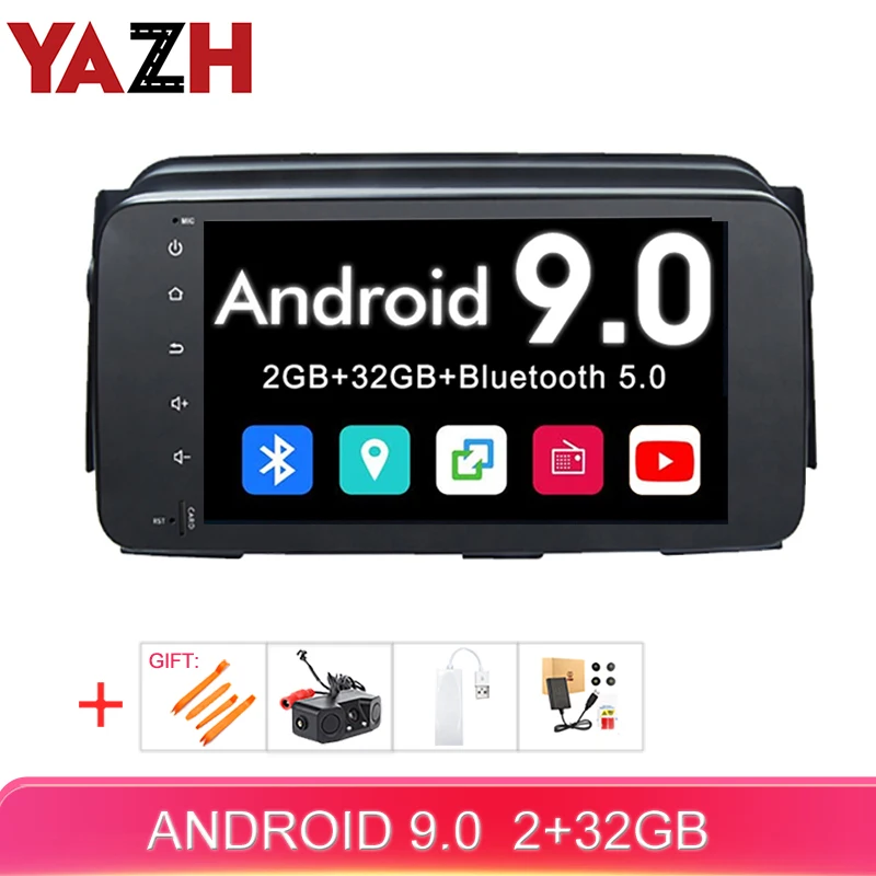 YAZH 1 Din Центральная мультимедийная система для Nissan Kicks/March Android 32 Гб 8 дюймов IPS