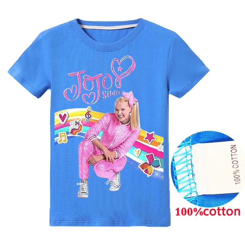 Г. Новая одежда для девочек футболки JoJo Siwa одежда для детей осенняя хлопковая Футболка топы, футболки для малышей, Рождественский свитер, комплект с толстовкой с капюшоном - Цвет: T1283