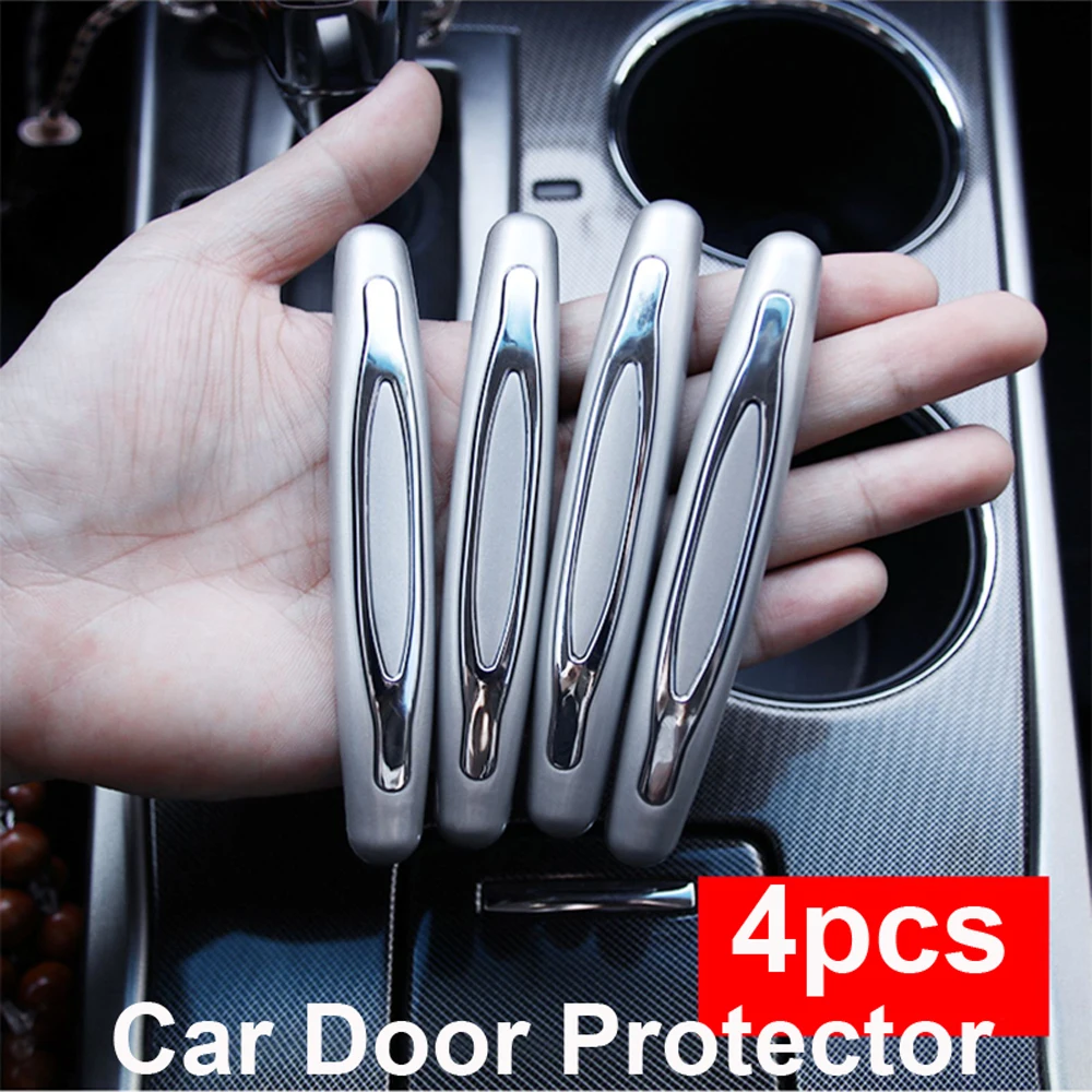 4pcs Universal Car Door Protector Soft Auto Door Edge Corner Anti-Scratch Protection Strip