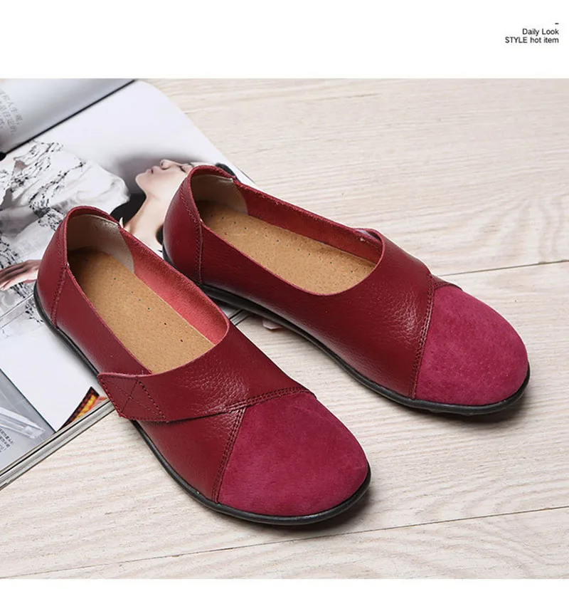 Genuine Leather ballet women flats slip on summer moccasins loafers women 2019 autumn soft non-slip ladies casual shoes VT360 (32)