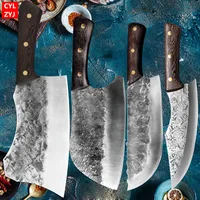 Edelstahl Küchenchef Messer Handgemachte Geschmiedet Sharp Cleaver Professionelle Metzger Messer Utility Gemüse Messer 4 Pcs Messer Set