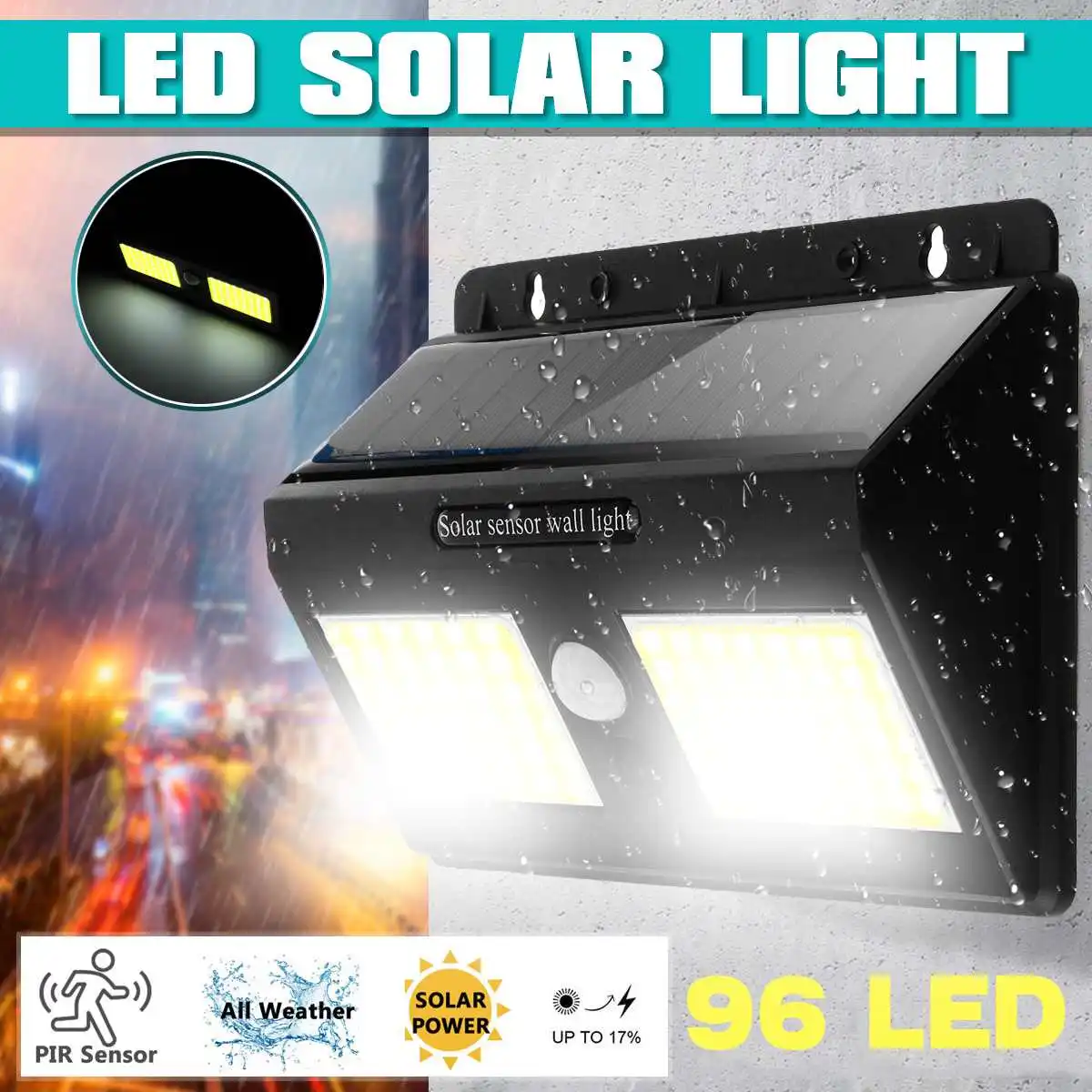 

48/96 LED Solar Light Outdoor Solar Lamp Powered Sunlight Waterproof PIR Motion Sensor Street Light for Garden Decoration