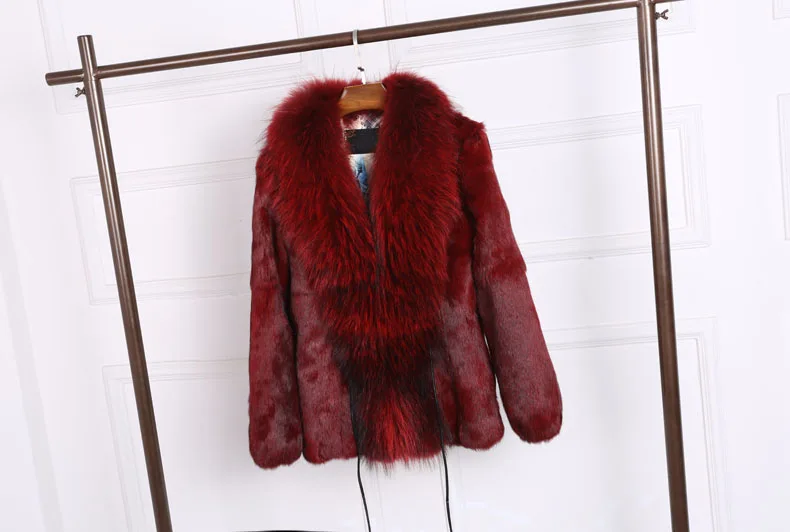 women real rabbit fur coat natural fur jacket female clothing (20)