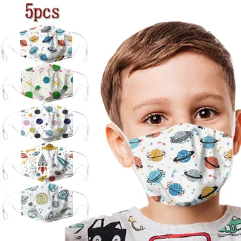 

Kid Child 3D Printing Windproof Face Shield Face Shield Washable Mouth Mask Reusable Breathable Face Mask Cloth mondmaskers