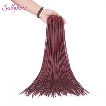 

Sallyhair Dreadlocks 24Roots 20inch 100g/pack Synthetic Braiding Hair Extensions Crochet Braids Hair White Pink Burgundy