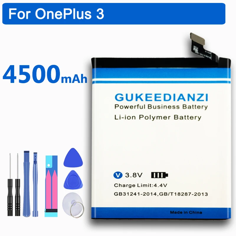 GUKEEDIANZI сменная батарея 4500 мАч BLP613 для OnePlus 3 One Plus 3 три перезаряжаемая литиевая полимерная батарея