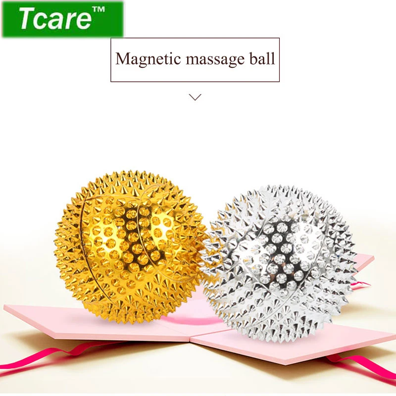 

Tcare 1Pair Hand Magnetic Therapy Spiky Massage Ball Pressure Relief Trigger Point Palm Acupuncture Massage Pocket Massage Ball