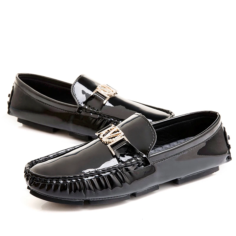 

Shoes Men Loafers Glossy Luxury Party Shoes Moccasins Boat Shoes Flats Gommino Slip On Driving Shoes Plus Big Size Loafers