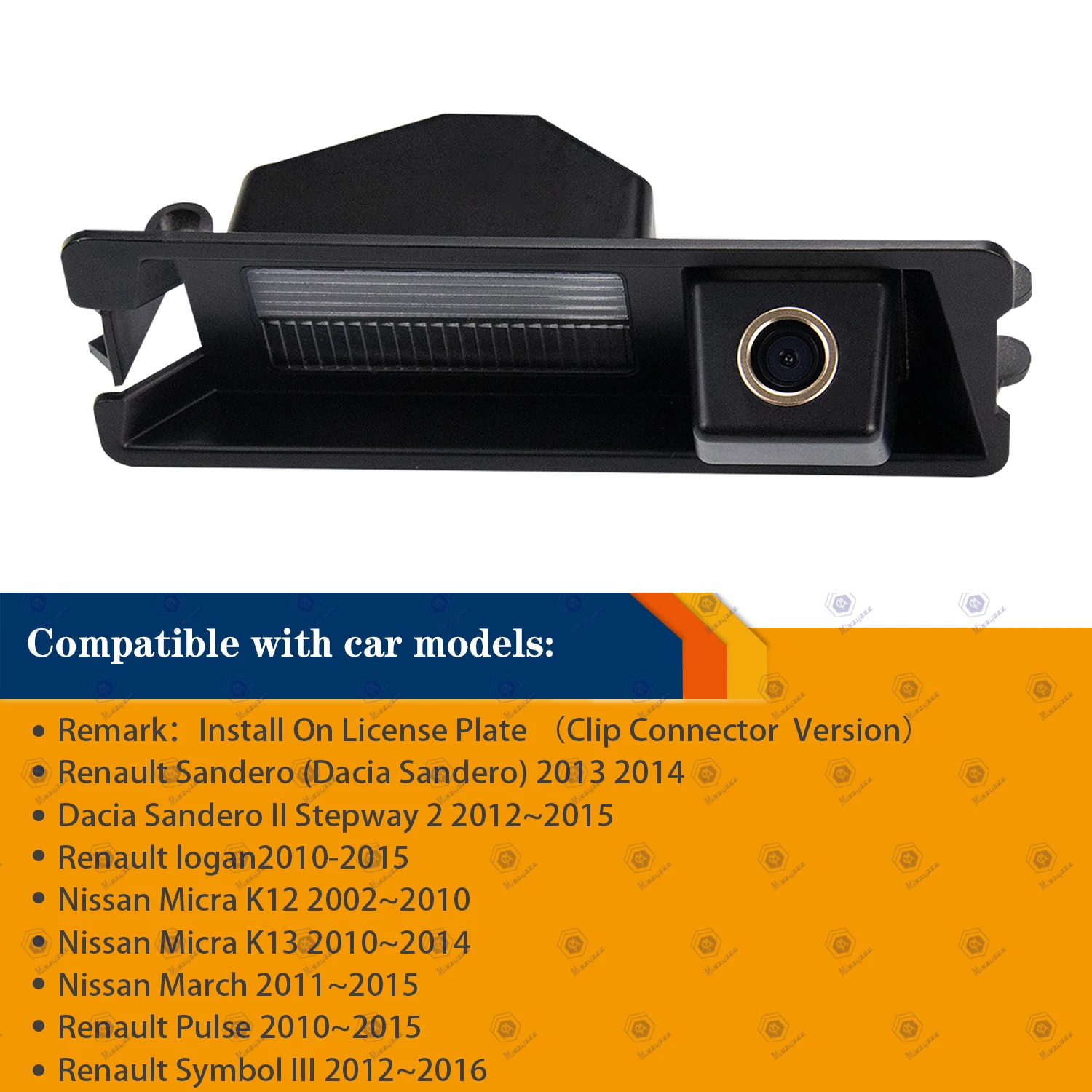 

HD Rear View Parking Camera for Renault Renault Pulse Dacia Duster Sandero Stepway II 2 2011-2015, Reversing Backup camera