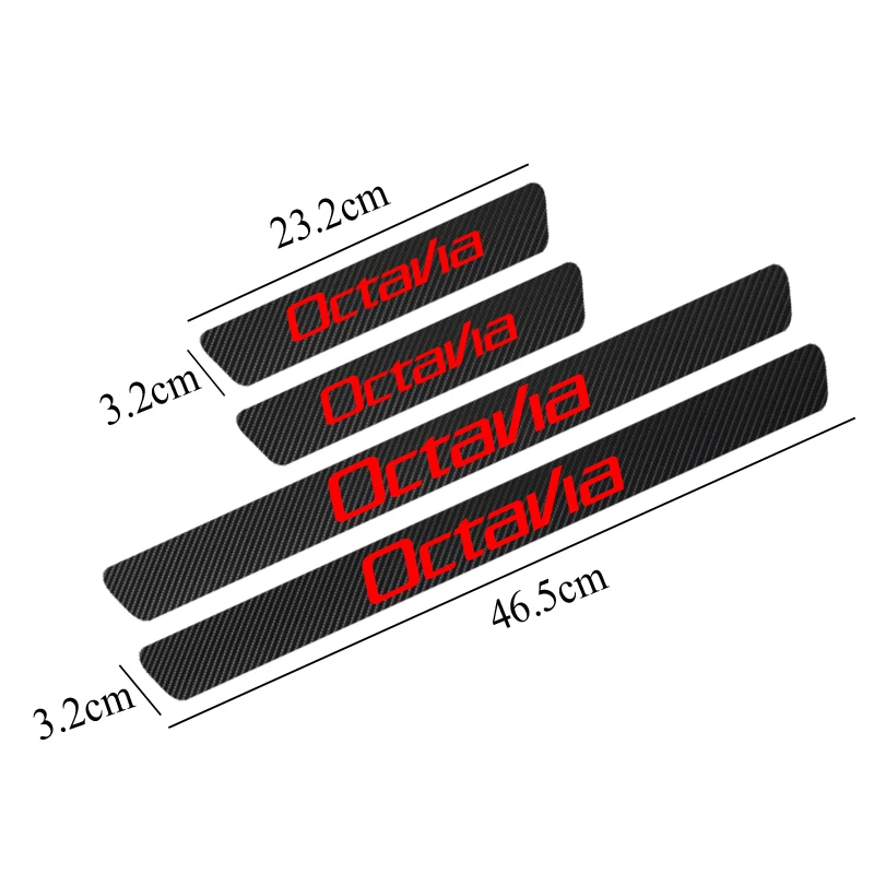 4PCS Waterproof Door Sill Protector Carbon Fiber Door Protection Sticker for skoda octavia a 5 a 7 2 Car accessories Automobiles 4PCS Waterproof Door Sill Protector Carbon Fiber Door Protection Sticker for skoda octavia a 5 a 7 2 Car accessories Automobiles