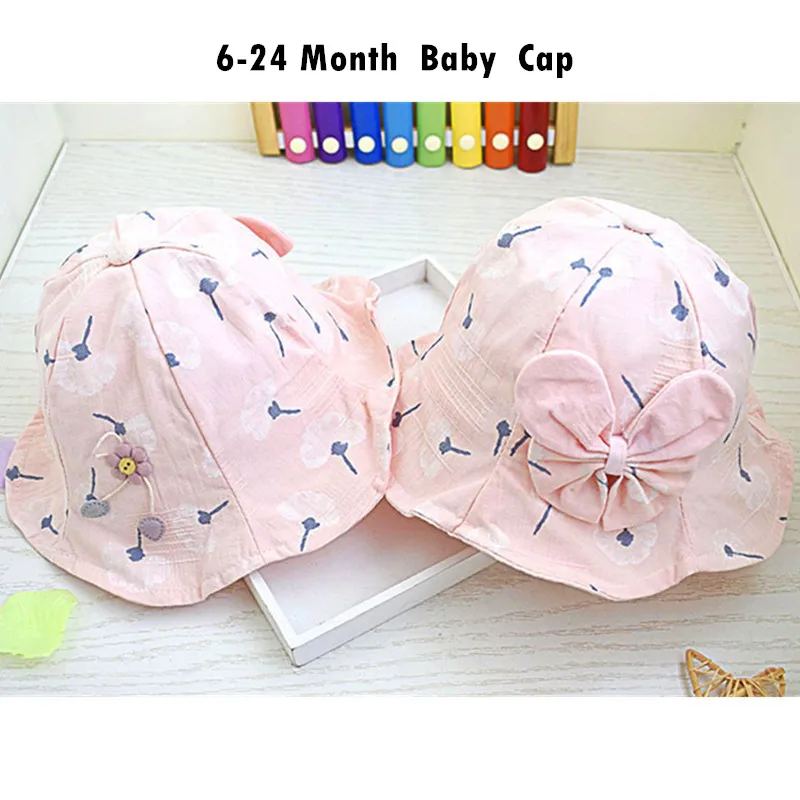 

Wholesale Dandelion Flower Baby Girls Caps With Bowknot Princess Infant Kids Outdoor Beach Bucket Hats Newborn Baby Sun Hat