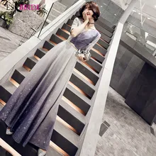 Блестящие вечерние платья Длинные с v-образным вырезом вечернее платье для выпускного вечера женское элегантное платье ES2495 Robe Soiree