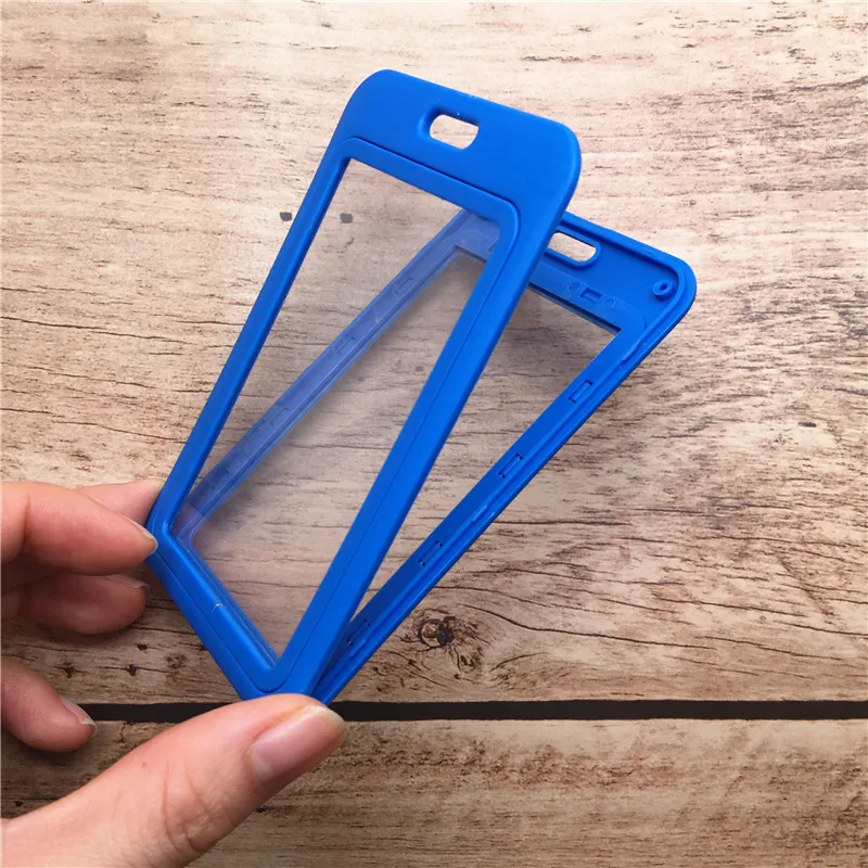 Unisex ID Card Holder Hard Plastic Badge Neck Strap Working Business Tag Name