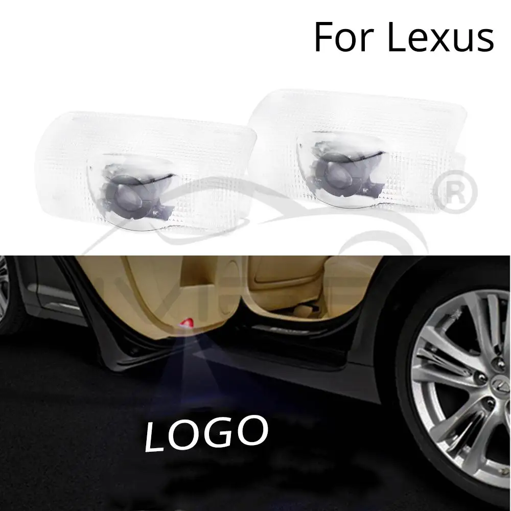 2X приветственный светильник, проекционный дверной светильник для Lexus LS ES IS LX RX GS GX RC автомобилей светодиодные логотипы огни лампы проектора DC 12 В