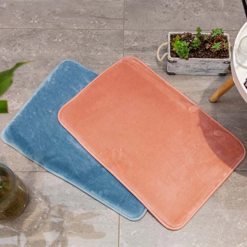 Коралловый флисовый входной коврик противоскользящие длинные Коврики для кухни ванной спальни ковер мягкий стол офисный коврик для ванной