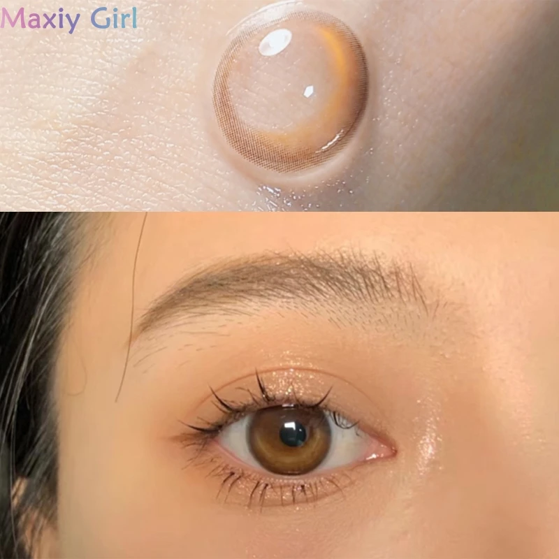 Brown Coloured Contact Lenses For Eyes Contacts Non Prescription Women Halloween Natrual Beauty