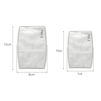 

5PCS Facemask Filter Pads Gasket Pm 2.5 Activated Carbon Breathing Filters Dustproof Face Scarf Bandanas Mascarillas Masque