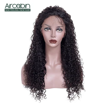 

360 Lace Front Human Hair Wigs With Pre Plucked Baby Hair Brazilian Kinky Curly Remy Hair Lace Wigs Aircabin 130% Density