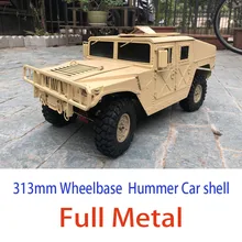 Высококачественный металлический Hummer 1/10 масштаб 313 мм Колесная база RC автомобильный комплект кузова Hummer автомобильный корпус для 1:10 Axial SCX10 D90