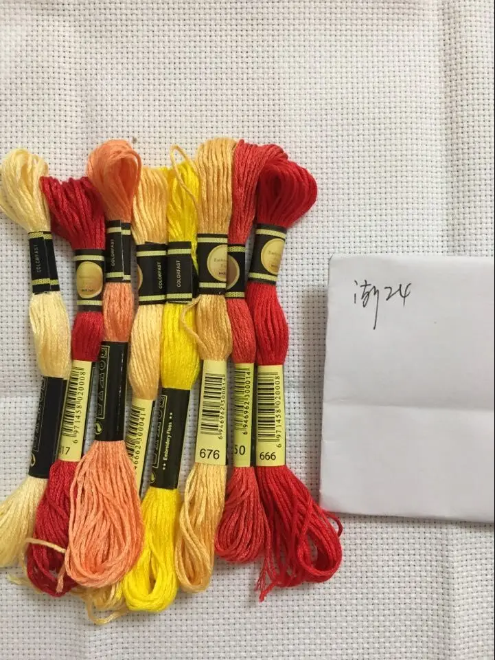 Cross Stitch Cotton Embroidery Thread Floss Sewing Skeins Craft 8 Cross Stitch embroidery thread