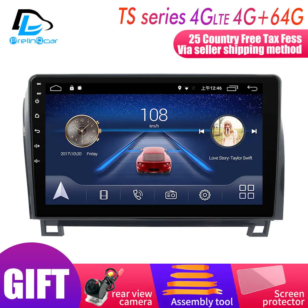 

Android 9.0 Car DVD GPS Stereo Audio Navigation System for Toyota Tundra Sequoia Car Stereo2008-2017 years Radio player