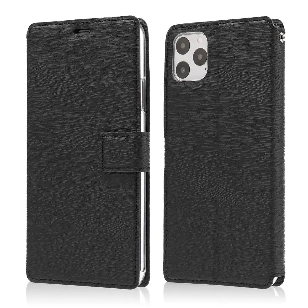 Black Кожаный чехол-книжка с изображением дерева для iPhone 11 Pro Max XR XS X 7 8 Plus Max чехол для iPhone 11 Pro 6S 6 8 7 X XS XR Max Plus - Цвет: Black