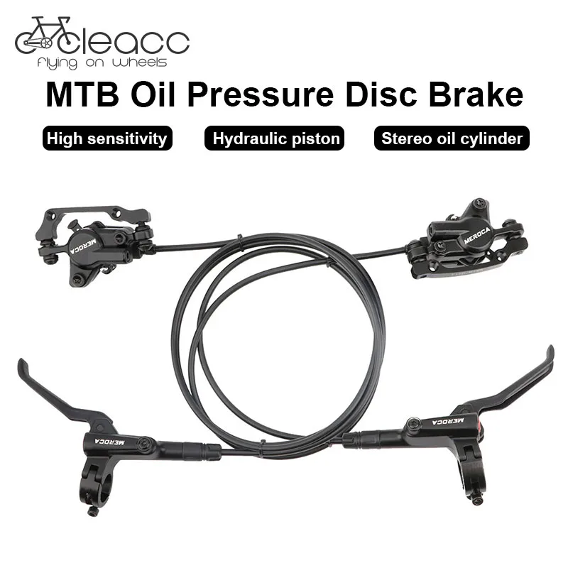 MEROCA MTB Brake Bicycle Hydraulic Brakes 800/1400mm Front/Rear Mountain Bike M800 Bilateral Disc | Спорт и развлечения