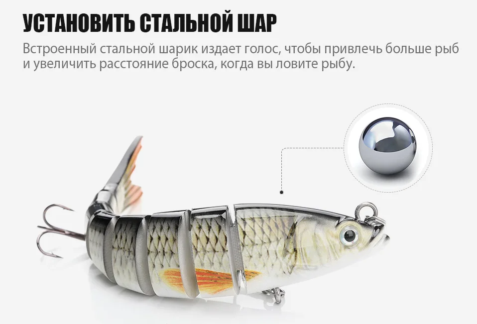 VTAVTA 14cm 23g Sinking Wobblers Fishing Lures Jointed Crankbait Swimbait 8 Segment Hard Artificial Bait For Fishing Tackle Lure 04