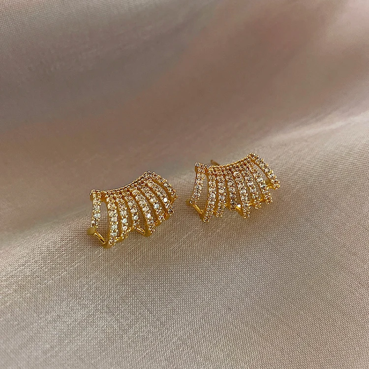 2025 neue Exquisite Luxus Zirkon Kleine Ohrringe Für Frauen Mode Koreanischen Schmuck Minimalistischen Party Sexy Mädchen Ungewöhnliche Ohrringe – Detail 6