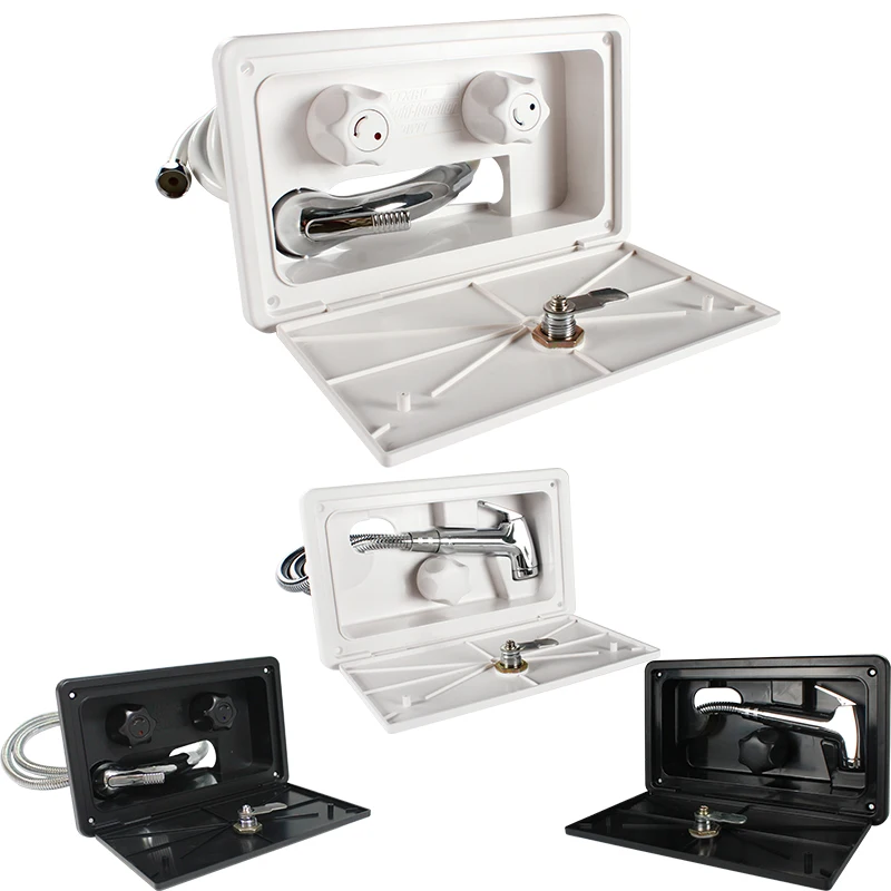 Белый RV комплект внешней душевой коробки с замком лодка морской кемпер домашний