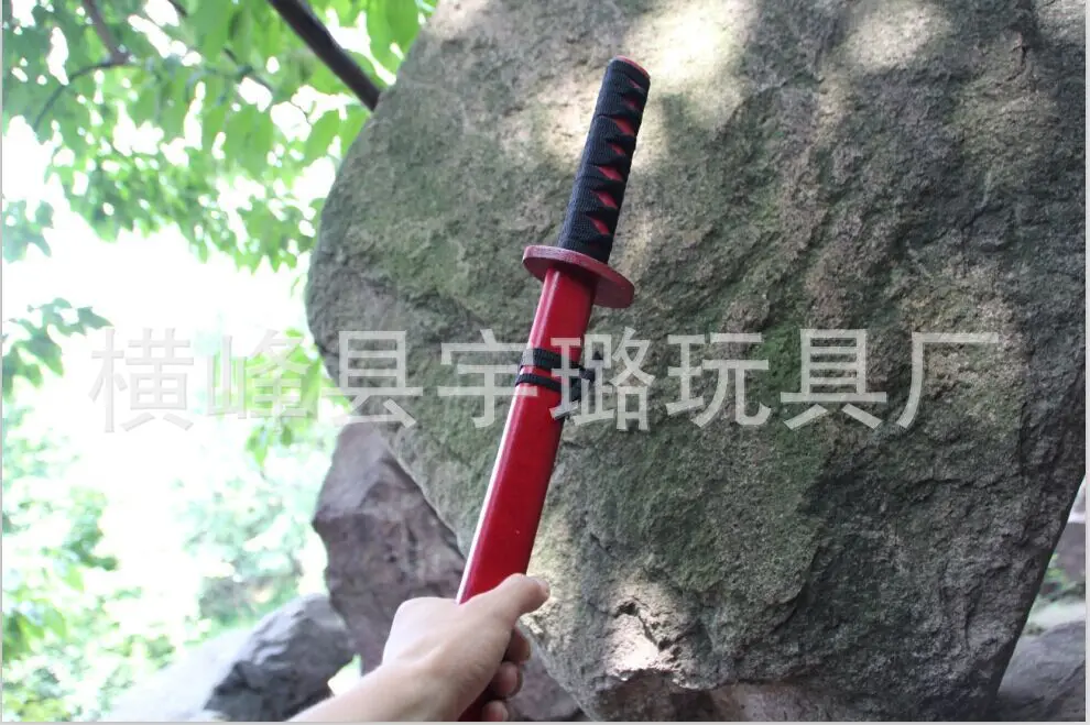 72 Cm Large Size Wooden Samurai Sword Solid Wood Paint Spraying Sword Wood Samurai Sword Is Not Open Edge Scenic Area Hot Sales