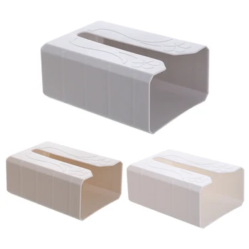 

Wall-Mounted Tissue Box Roll Paper Holder Paper Towel Holder Self-Adhesive Paper Storage Rack Toilet Paper Holder Bathroom