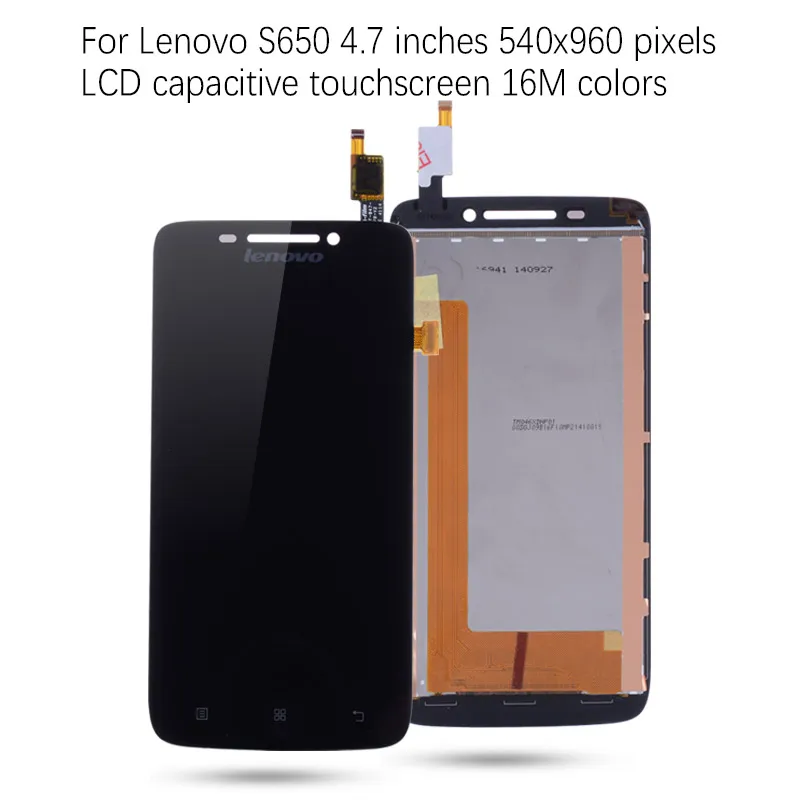 

For Lenovo S650 LCD display Tested Original LCD For Lenovo S650 Display With Touch Screen Digitizer Assembly Replacement Parts