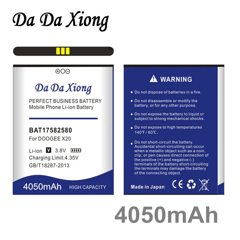 Высокое качество 4050mAh BAT17582580 батарея мобильного телефона Для Doogee X20 X20L запасная батарея для мобильного телефона