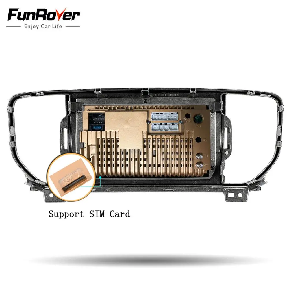 Funrover 2.5D ips для KIA Sportage 4- KX5 2din android 9,0 автомобильный Радио мультимедийный плеер gps навигация 4G 64G без dvd DSP