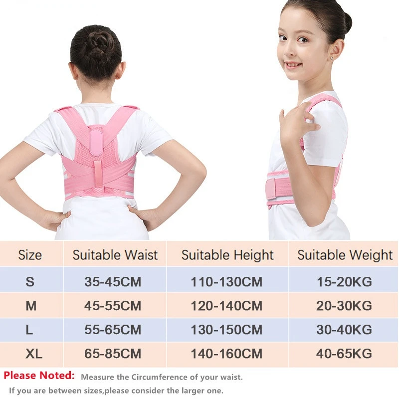 Children Back Posture Corrector Orthopedic Corset Shoulder Lumbar Wasit Support Correction For Kids Teens Straighten Upper Belt for Posture Corrector Posture Correction Belt Posture Corrector Belt Waist Support Belt Lumbar Support Belt Self Heating Waist Belt Mobilization Belt