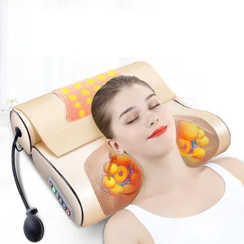 

Relaxation Massage Pillow Cervical Massager Heating Multi-Function Shoulder Kneading Electric shiatsu Neck Massage Pillow helath
